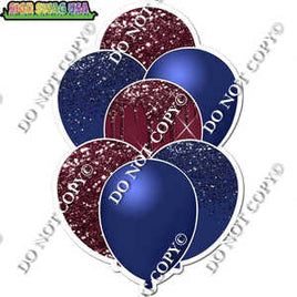 Navy Blue & Burgundy Balloon Bundle