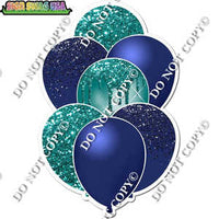 Navy Blue & Teal Balloon Bundle