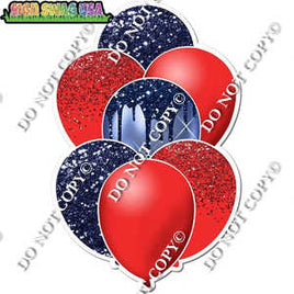 Red & Navy Blue Balloon Bundle