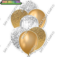 Gold & Light Silver Balloon Bundle