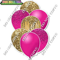 Hot Pink & Gold Balloon Bundle