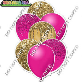 Hot Pink & Gold Balloon Bundle