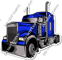Semi Truck - No Trailer Blue w/ Variants