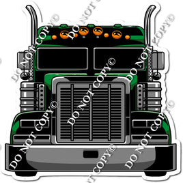 Semi Truck - No Trailer Green