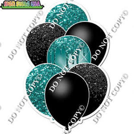 Black & Teal Balloon Bundle