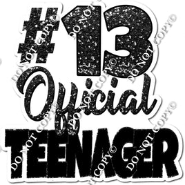 #13 Official Teenager - Black Sparkle w/ Variants
