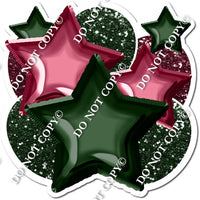 Hunter Green & Burgundy Balloon & Star Bundle