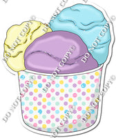 Pastel Ice Cream in a Cup w/ Variants