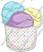 Pastel Ice Cream in a Cup w/ Variants