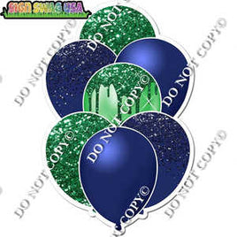Navy Blue & Green Balloon Bundle
