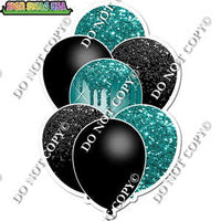Black & Teal Balloon Bundle