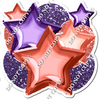 Coral & Purple Balloon & Star Bundle