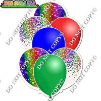 Rainbow Balloon Bundle Yard Cards