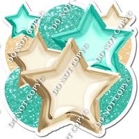 Champagne & Seafoam Balloon & Star Bundle