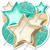 Champagne & Seafoam Balloon & Star Bundle