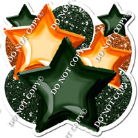 Hunter Green & Orange Balloon & Star Bundle