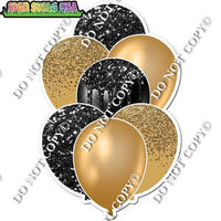 Gold & Black Balloon Bundle
