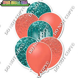 Coral & Teal Balloon Bundle