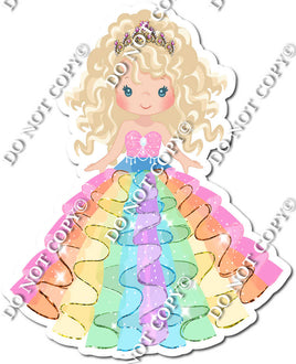 Light Skin Tone Blonde Princess - Pastel Dress