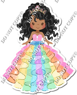 Dark Skin Tone Princess - Pastel Dress