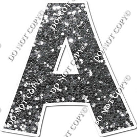 23.5" KG Individual Silver Sparkle - Alphabet Pieces