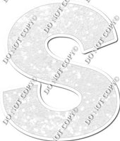 18" KG Individual White Sparkle - Alphabet Pieces