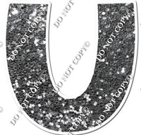 18" KG Individual Silver Sparkle - Alphabet Pieces