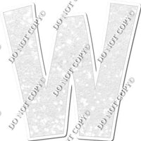 18" KG Individual White Sparkle - Alphabet Pieces