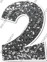 23.5" KG Individual Silver Sparkle - Numbers, Symbols & Punctuation