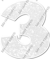 23.5" KG Individual White Sparkle - Numbers, Symbols & Punctuation