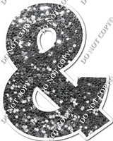 23.5" KG Individual Silver Sparkle - Numbers, Symbols & Punctuation