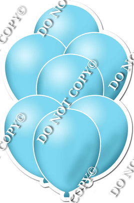 Flat Baby Blue Balloon Bundle