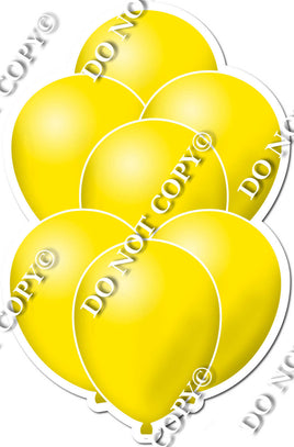 Flat Yellow Balloon Bundle