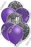 Purple & Silver Sparkle Balloon Bundle