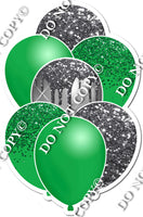 Green & Silver Sparkle Balloon Bundle