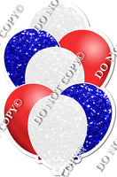 White, Red & Blue Balloon Bundle