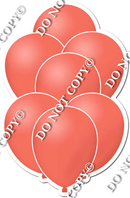 Flat Coral Balloon Bundle