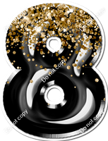 Foil 12" Individuals - Black & Gold Foil