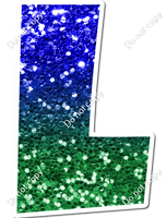 LG 23.5" Individuals - Blue / Green Ombre Sparkle