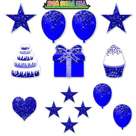 14 pc - Flair Set - Blue Sparkle