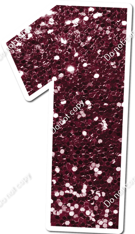 30" Individuals - Burgundy Sparkle