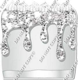 Sparkle Light Silver - Split Cake