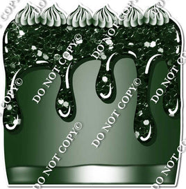 Sparkle Hunter Green - Split Cake