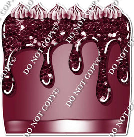Sparkle Burgundy - Split Cake