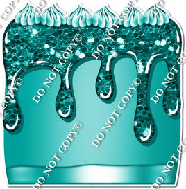 Sparkle Teal - Split Cake