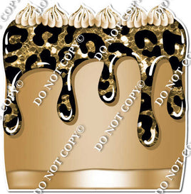 Sparkle Gold Leopard - Split Cake