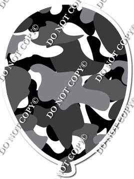 Grey Camo Balloon