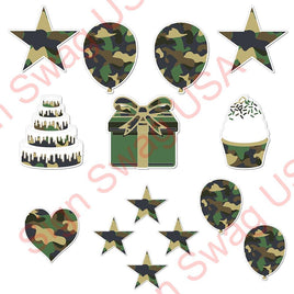 14 pc - Flair Set - Camo