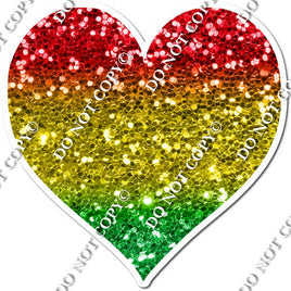 Sparkle - Red, Yellow, Green Heart