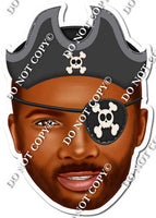 Pirate - Dark Skin Tone Man - Pirate w/ Variants